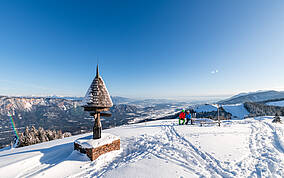 Dreilaendereck im Winter mit Marterl